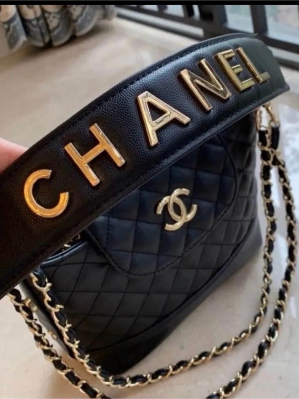 Novelty Black & Gold With Two Straps Long And Short / GWP - Picture 2 of 10